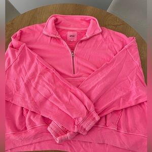 TWO Aerie half zip sweatshirts!